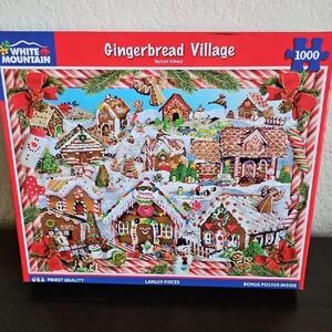 GINGERBREAD VILLAGE 1000 PIECE WHITE MOUNTAIN PUZZLE